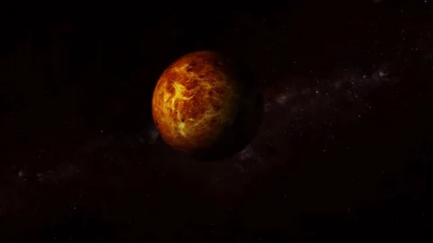 Rotated viewing 3d Venus surface realistic planet Stock Footage 221908745
