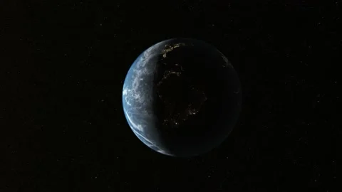 Rotatiing planet earth from space Stock Footage 239222706