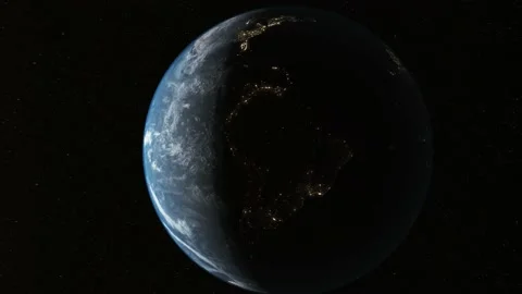 Rotatiing planet earth from space Stock Footage 239222762