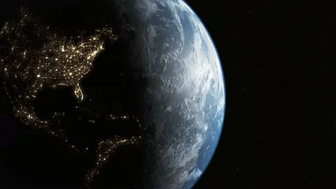 Rotatiing planet earth from space Stock Footage 239222794