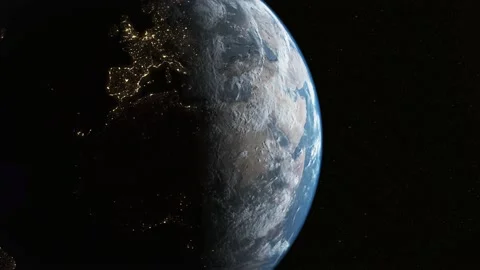 Rotatiing planet earth from space Stock Footage 239222847