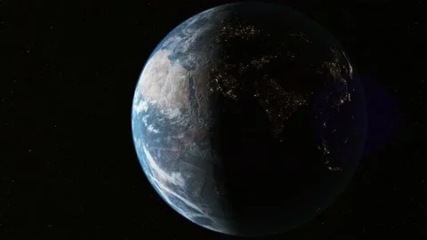 Rotatiing planet earth from space Stock Footage 239222848