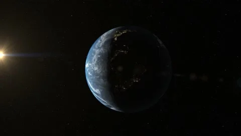 Rotatiing planet earth from space Stock Footage 239223982