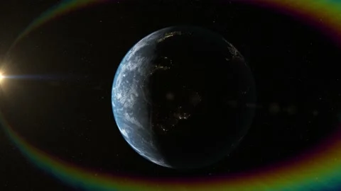 Rotatiing planet earth from space Stock Footage 239226120