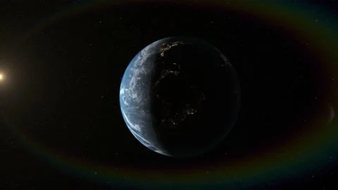 Rotatiing planet earth from space Stock Footage 239226491