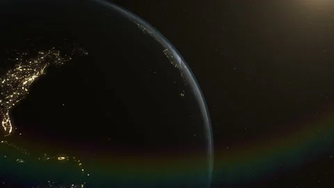 Rotatiing planet earth from space Stock Footage 239227139