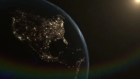 Rotatiing planet earth from space Stock Footage 239227287