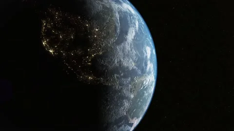 Rotatiing planet earth from space Stock Footage 239492453