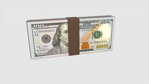 Rotating Of 100 Dollar Bills Stacks Stock Footage 247470509