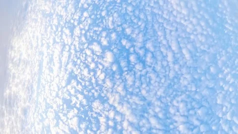 Rotating 360 camera view of clouds in blue sky, abstract atmospheric background Stock Footage 335281616