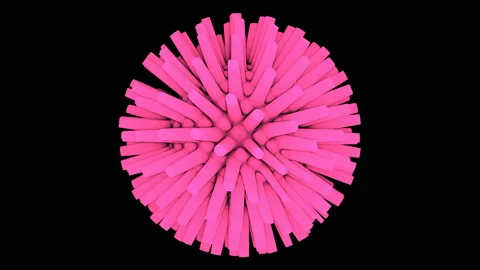 Rotating 3D abstract object Video stock 163763344