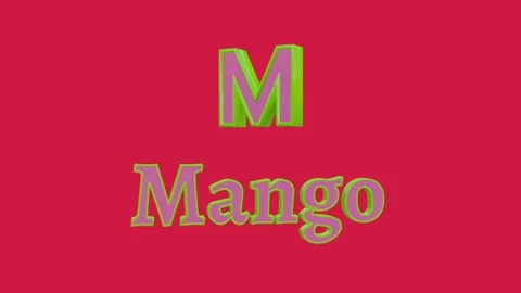 Rotating 3D characters M and Mango, bright pink and neon green against a vi.. 스톡 동영상 318604206
