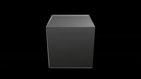 Rotating 3D Cube w/ Alpha (24fps) Stock Footage 284203