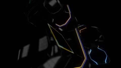 Rotating 3D cubes Stockbeeldmateriaal 46363879