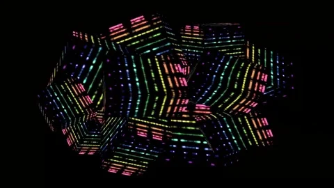 Rotating 3d cubes motion background Stock Footage 72658876