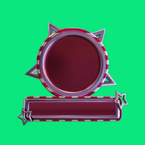 Rotating 3D Logo Elements with Moving Stripes on Green Background Stock Footage 305971377