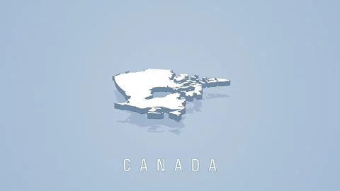 Rotating 3d map of canada on solid background Stock Footage 316255230