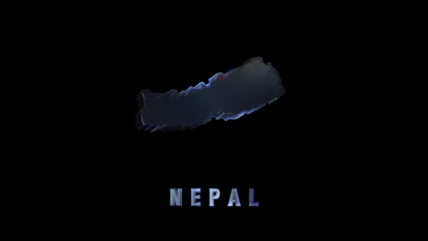 Rotating 3d map of nepal on black background Stock Footage 316757332