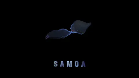 Rotating 3d map of samoa with illuminated outline Stock Footage 318592687
