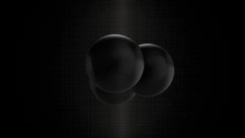 Rotating 3D Molecules [4K Seamless Loop] (Greyscale) Video stock 108792770