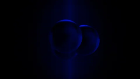 Rotating 3D Molecules [4K Seamless Loop] (Blue) Video stock 108792790