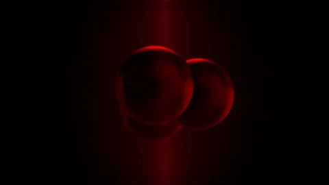 Rotating 3D Molecules [4K Seamless Loop] (Red) Video stock 108792826