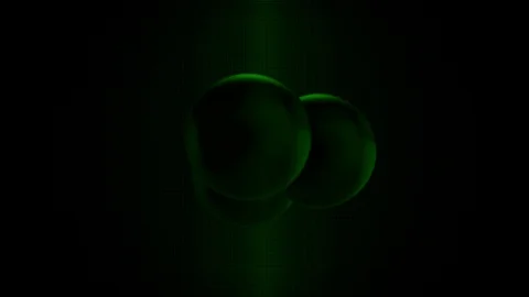 Rotating 3D Molecules [4K Seamless Loop] (Green) Video stock 108792847