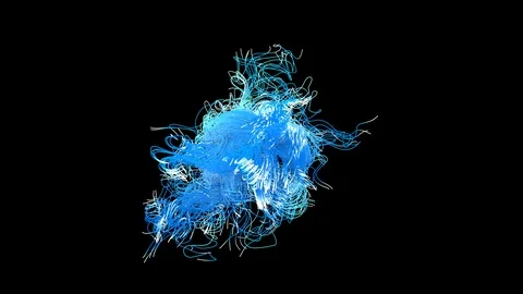 Rotating, 3D simulation of mycelium / tissue growth Stock Footage 86886749