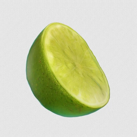 Rotating 3D Sliced Lime - Seamless Endless Loop in 4K Stock Footage 304547315