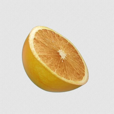 Rotating 3D Sliced Orange - Seamless Endless Loop in 4K Stock Footage 304547301