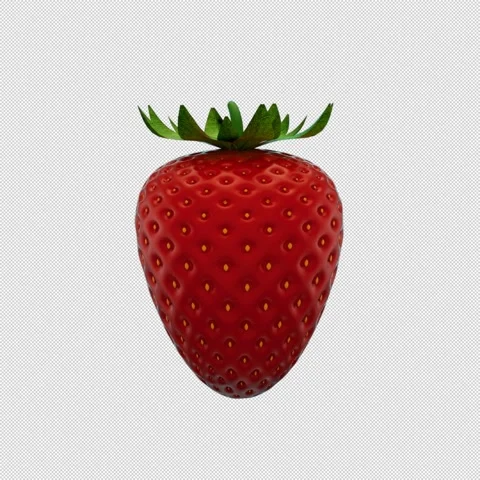 Rotating 3D Strawberry- Seamless Endless Loop in 4K Stock Footage 304240395