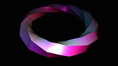 Rotating 3d Twisted Mbius Mobius Strip Band Loop Stock Footage 153951275
