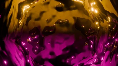 Rotating Abstract Art VJ Loop 4K - Hypnotic Music Background Animation Gold Stock Footage 296489928