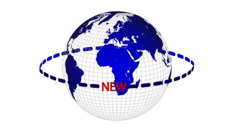 Rotating abstract globe Stock Illustration