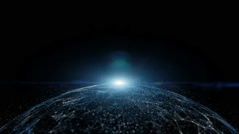 Rotating abstract globe with light Видео 232298678