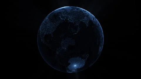 Rotating abstract globe made of dots Video stock 264149364