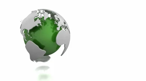 Rotating abstract green globe Stock Footage 989668