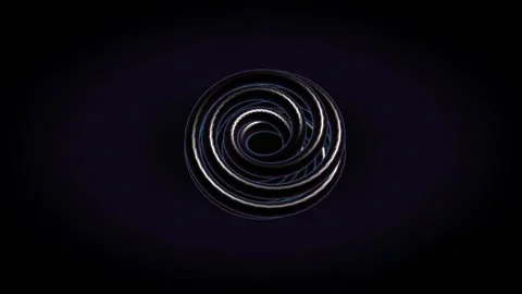 Rotating abstract metallic spiral Stock Footage 340333638