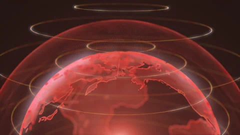 Rotating abstract planet Earth in space Stock Footage 233100029