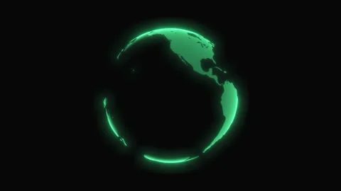 Rotating abstract planet Earth in space Stock Footage 233101681