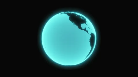 Rotating abstract planet Earth in space Stock Footage 233101710