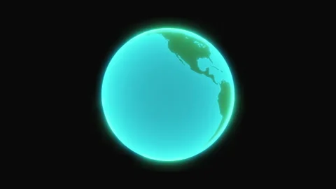 Rotating abstract planet Earth in space Stock Footage 233102922