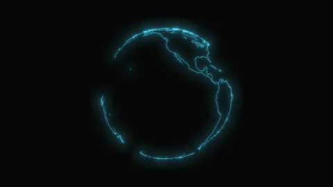 Rotating abstract planet Earth in space Stock Footage 233104362