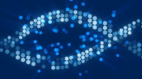 Rotating abstract spiral on blue background, loop Stock Footage 146609373