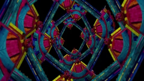 Rotating abstract structures VJ loop Video stock 71157145