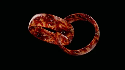 Rotating abstract wedding rings Stock Footage 318235593