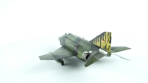 Rotating Airplane Phantom Two Fighter Closeup. Stock Footage 285399224