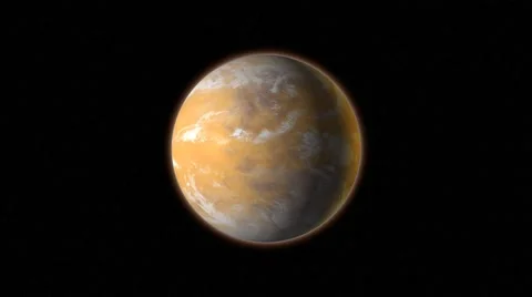 Rotating alien planet with atmosphere Stock Footage 41966749