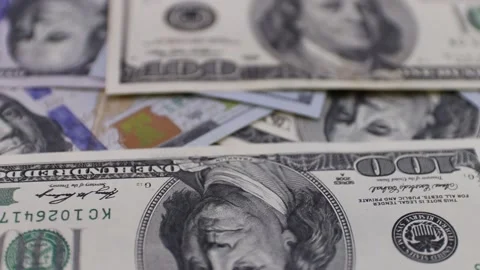 Rotating american currency. Stock Footage 132855557