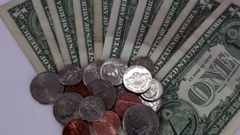 Rotating American Currency Stock Footage 271546279